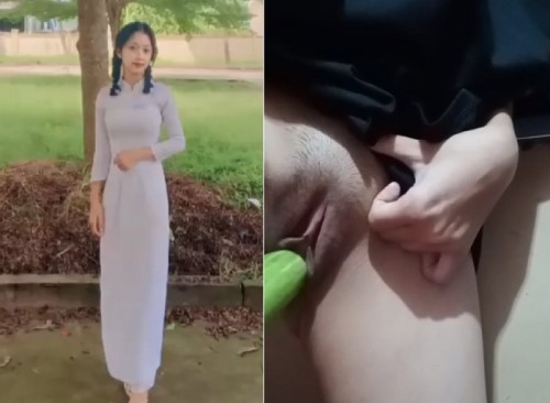 Võ Thị Bảo Trân love 9 nứng quá dùng dưa chuột nhét vào lồn